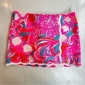 Lilly Pulitzer Pink Blue Orange Printed Skort